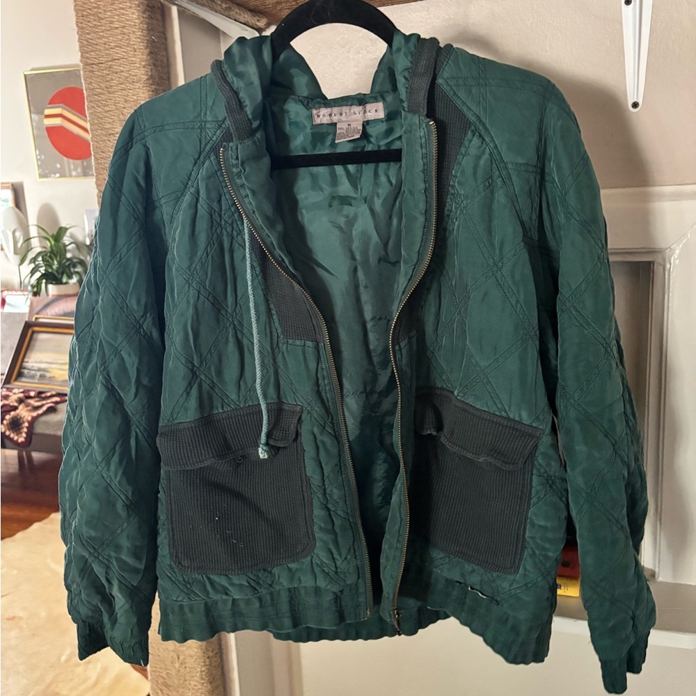 Vintage Teal bomber Jacket